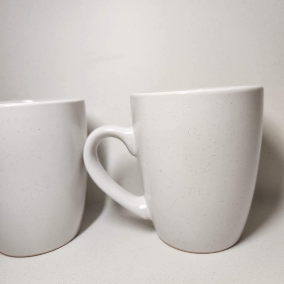 NEW Stone Lain 4 Piece Stoneware mugs cups Coffee Tea dishes Dinnerware Set Whit - Picture 5 of 5